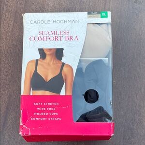 Midnight by Carole Hochman Black Seamless Comfort Bra nwt